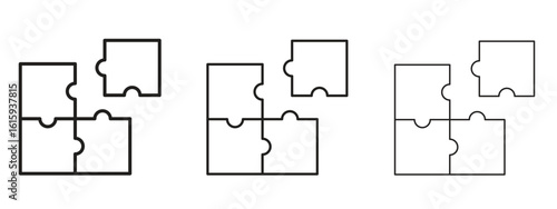 Puzzle piece icon symbol for Info Graphic, Design Elements and Websites
