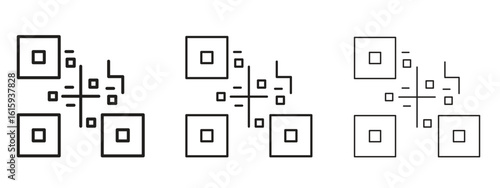 QR code icon symbol for Info Graphic, Design Elements and Websites