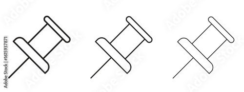 Push pin icon symbol for Info Graphic, Design Elements and Websites