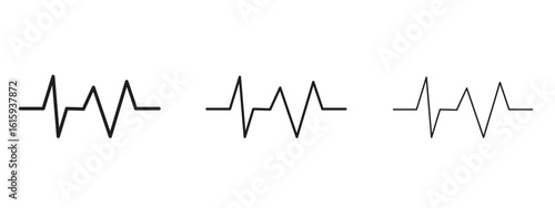 Pulse icon symbol for Info Graphic, Design Elements and Websites