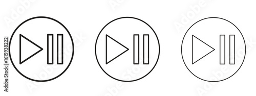 Play pause icon symbol for Info Graphic, Design Elements and Websites