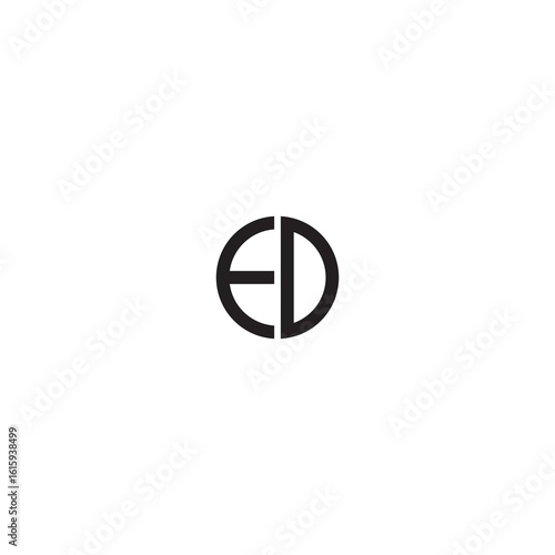 ed letter vector logo abstract