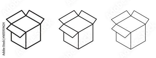 Open box icon symbol for Info Graphic, Design Elements and Websites