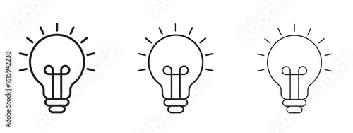 Lightbulb icon symbol for Info Graphic, Design Elements and Websites