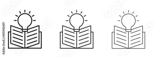 Knowledge icon symbol for Info Graphic, Design Elements and Websites