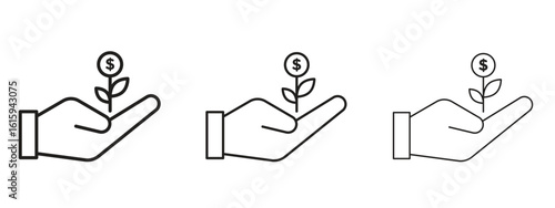 Investment icon symbol for Info Graphic, Design Elements and Websites