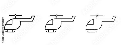 Helicopter icon symbol for Info Graphic, Design Elements and Websites