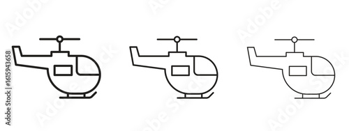 Helicopter icon symbol for Info Graphic, Design Elements and Websites