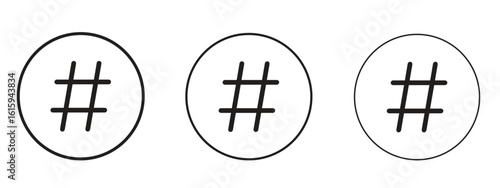 Hashtag icon symbol for Info Graphic, Design Elements and Websites