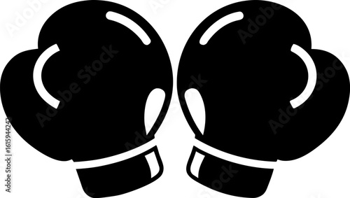 Pair of Boxing Gloves Fighting Gear Silhouette