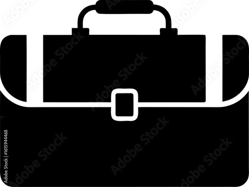 Business Attaché Case Black Silhouette
