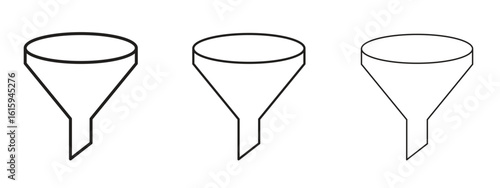 Funnel icon symbol for Info Graphic, Design Elements and Websites