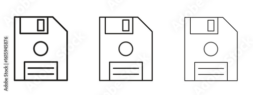 Floppy disk icon symbol for Info Graphic, Design Elements and Websites