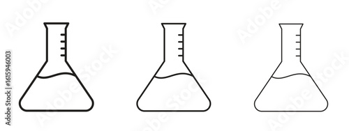 Flask icon symbol for Info Graphic, Design Elements and Websites