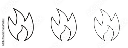 Flame icon symbol for Info Graphic, Design Elements and Websites