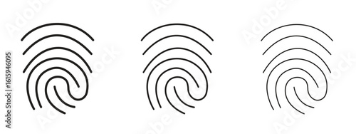 Fingerprint icon symbol for Info Graphic, Design Elements and Websites