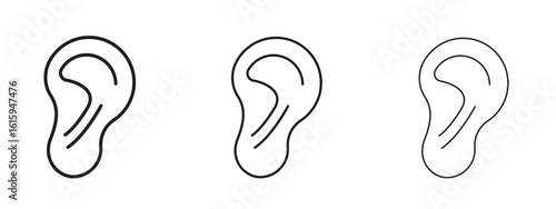Ear icon symbol for Info Graphic, Design Elements and Websites