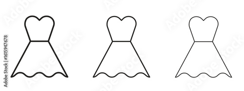 Dress icon symbol for Info Graphic, Design Elements and Websites