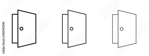 Door icon symbol for Info Graphic, Design Elements and Websites