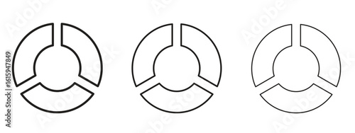 Donut chart icon symbol for Info Graphic, Design Elements and Websites