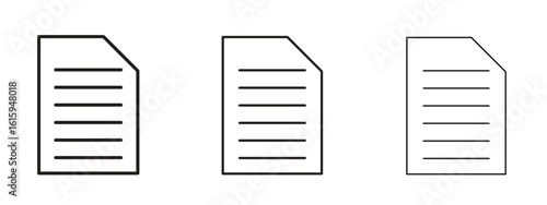 Document icon symbol for Info Graphic, Design Elements and Websites