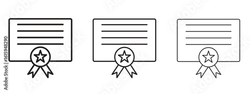Diploma icon symbol for Info Graphic, Design Elements and Websites