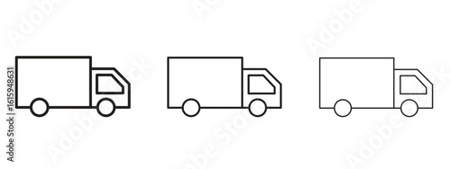 Delivery van icon symbol for Info Graphic, Design Elements and Websites