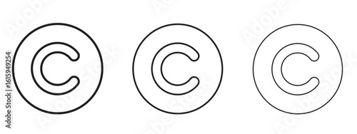 Copyright icon symbol for Info Graphic, Design Elements and Websites
