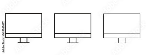 Computer screen icon symbol for Info Graphic, Design Elements and Websites