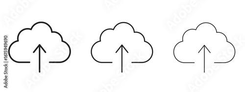 Cloud upload icon symbol for Info Graphic, Design Elements and Websites