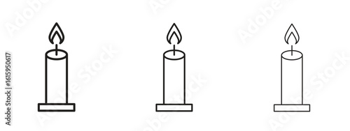 Candle icon symbol for Info Graphic, Design Elements and Websites