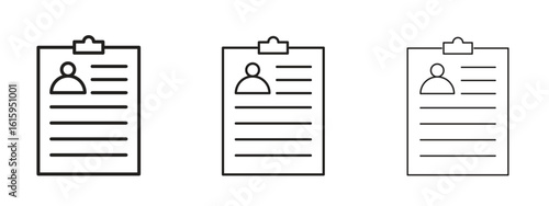 CV icon symbol for Info Graphic, Design Elements and Websites
