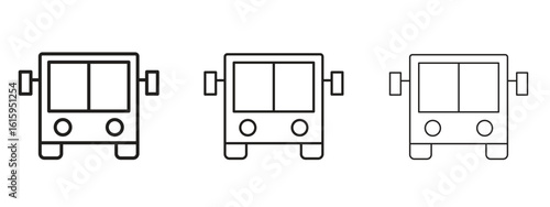 Bus icon symbol for Info Graphic, Design Elements and Websites