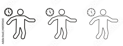 Busy icon symbol for Info Graphic, Design Elements and Websites