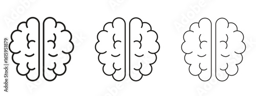Brain icon symbol for Info Graphic, Design Elements and Websites