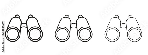 Binoculars icon symbol for Info Graphic, Design Elements and Websites