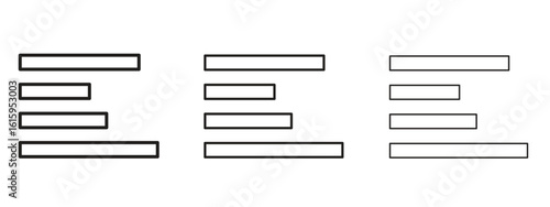 Align left icon symbol for Info Graphic, Design Elements and Websites