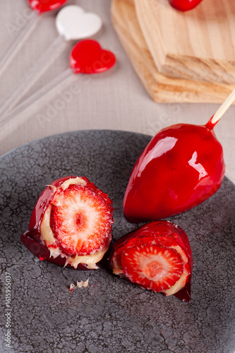 Delicious Brazilian dessert called Strawberry of Love - Morango do Amor