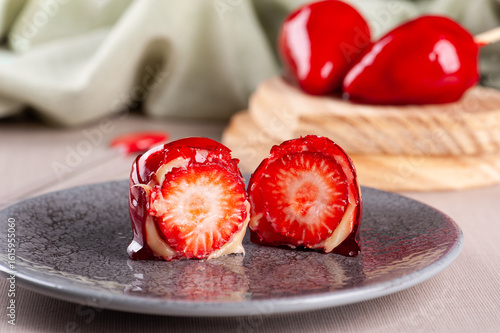 Delicious Brazilian dessert called Strawberry of Love - Morango do Amor