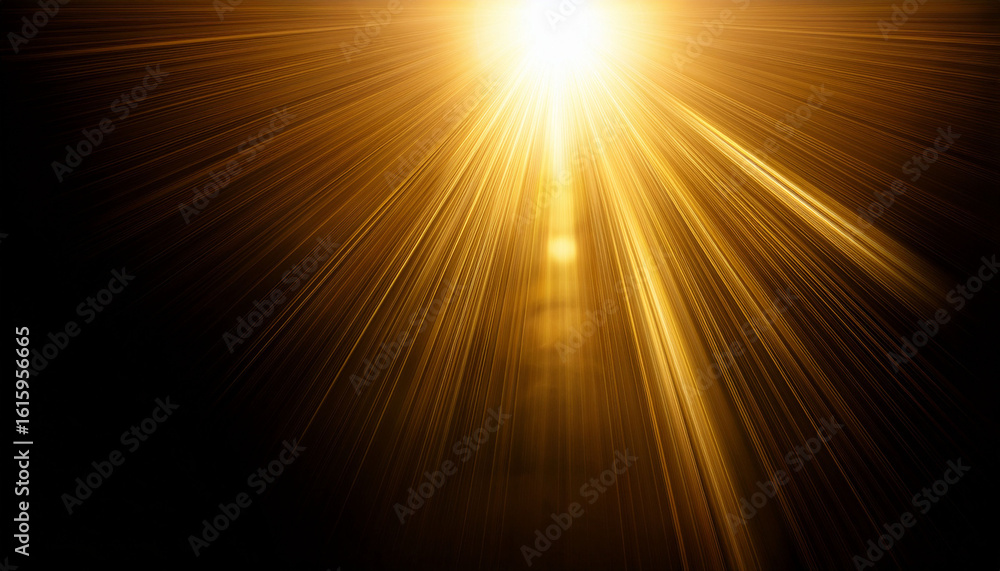 Fototapeta premium golden lens flare cinematic light effect