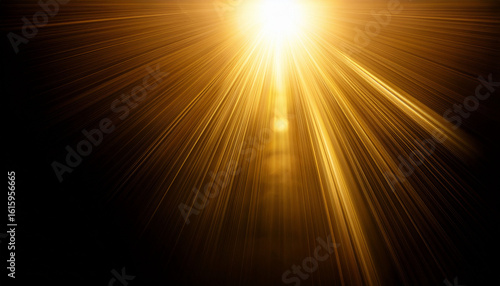 golden lens flare cinematic light effect