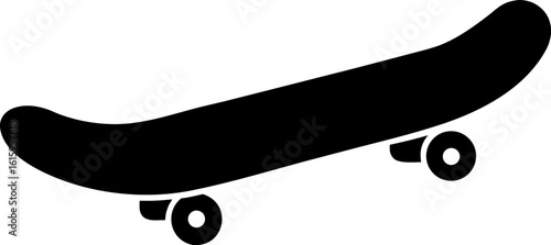 Skateboard Silhouette Vector Black and White