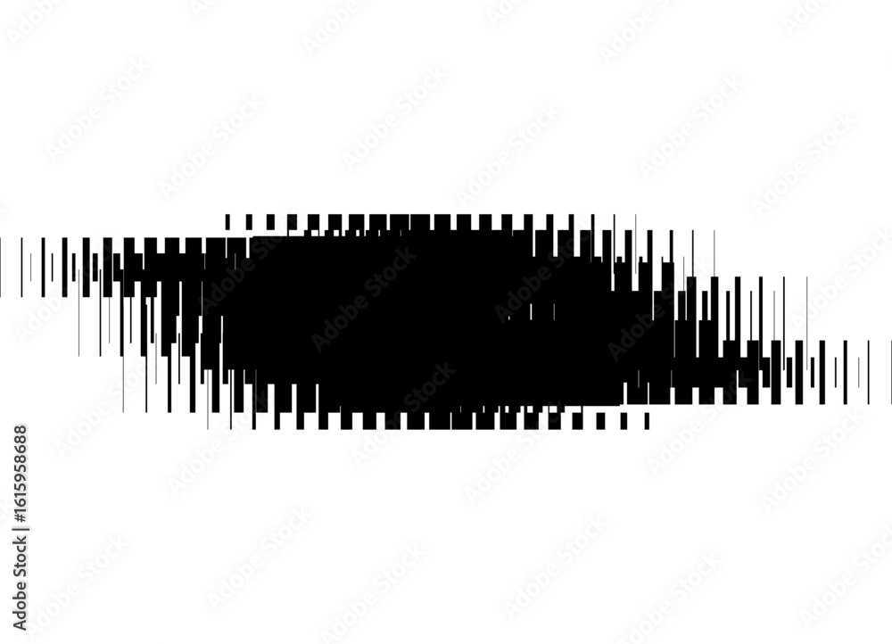 Vector striped spot black on white background. Background with space for text. Pattern of broken lines Vector striped spot black on white background. Background with space for text. Pattern of broken lines