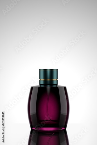dark pink perfume bottle