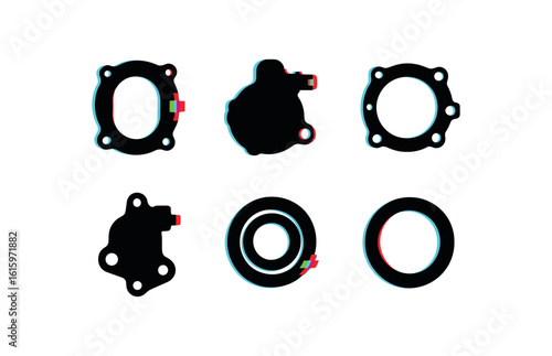 isolated backgond hybrid motor housing rotor chamber hybrid motor housing thermal sensor boss hybrid motor housing sealing flan hybrid motor housing high volta grommet hybrid motor housing