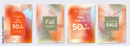 Set of 4 posters for the autumn sale