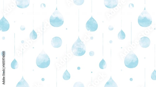 Looping Animation of Watercolor Rain Drop Background.
水彩の雨粒パターン背景 ループアニメーション