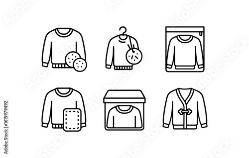 straight perfect stroke icon mono icons style isolated wool sweater dryer ball wool sweater moth repellent wool sweater wash bag wool sweater repair patch wool sweater stora bo wool sweater