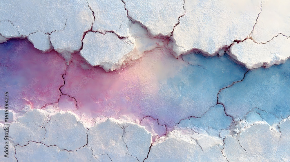 Obraz premium Detailed texture of cracked, colored earth.