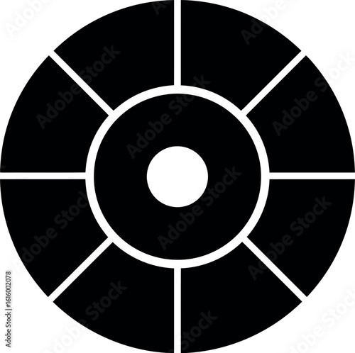 Abstract geometric circle segmented pattern icon